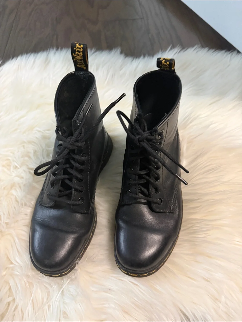 Airwair Black Lace-Up Leather Combat Boots